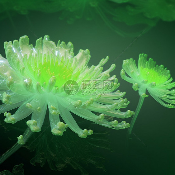 闪烁的水晶菊花图片