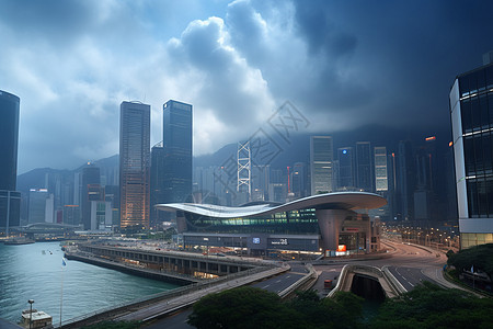 香港中央商务区背景图片