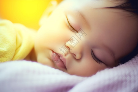 可爱的小婴儿正在睡觉图片