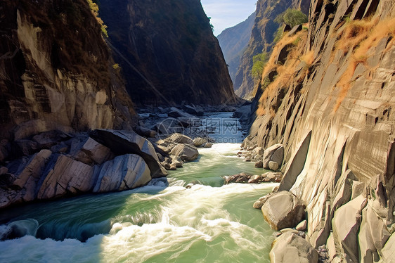 峡谷河流溪水图片