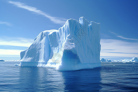 海面上的冰川背景图片
