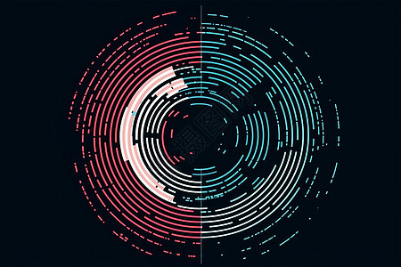 抽象线条圆形插图图片