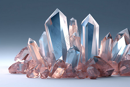矿物晶体抽象冰晶背景设计图片