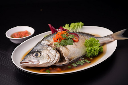 传统食物蒸鱼图片