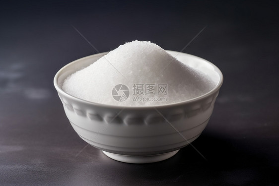陶瓷碗里的白砂糖图片