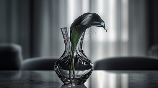精致的玻璃花瓶与环境图片