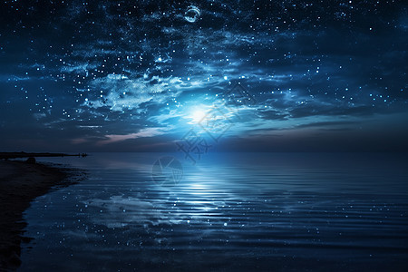 美丽迷人的海岸星河图片