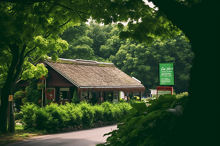 夏天商店报亭图片