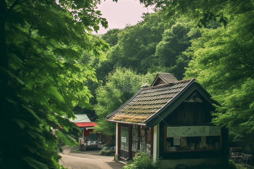 夏天商店小清新图片