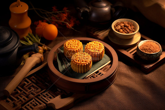 中秋节月饼美食图片