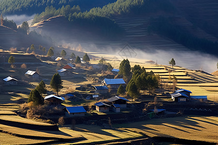 乡村部落背景图片