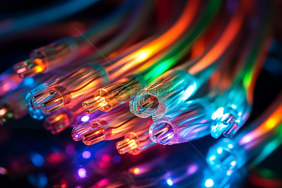 发光的光纤电缆图片