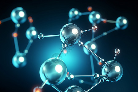 分子原子抽象结构背景图片