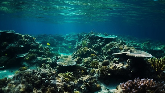 海水中的珊瑚图片