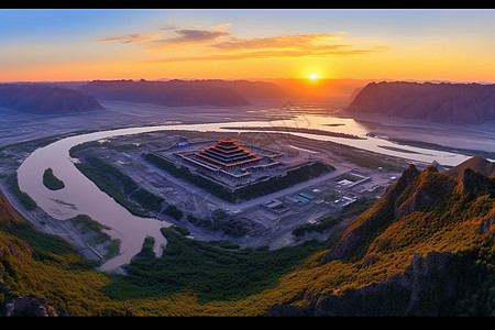 日落大峡谷景区风景图片