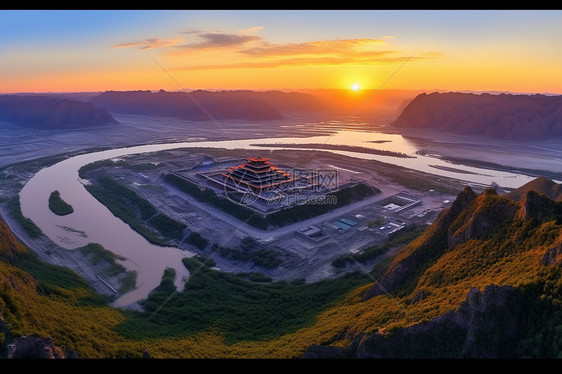 日落大峡谷景区风景图片