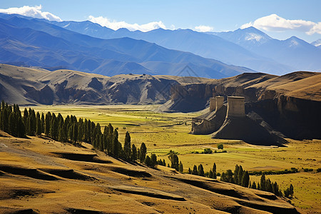 户外山峦山丘风景图片