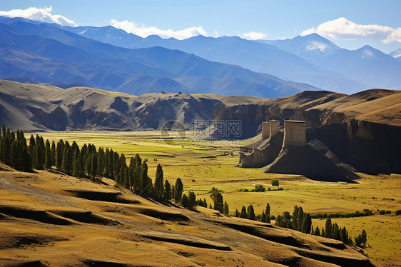 户外山峦山丘风景图片