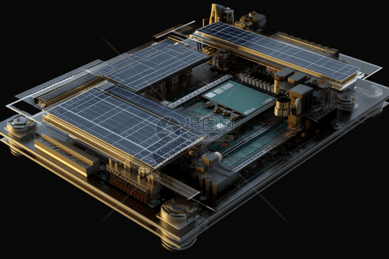 太阳能电池板模型图片
