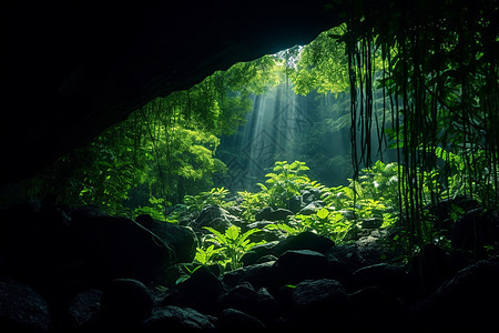 夏季森林的自然景区图片