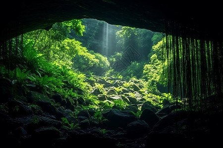 热带雨林森林的自然景区图片