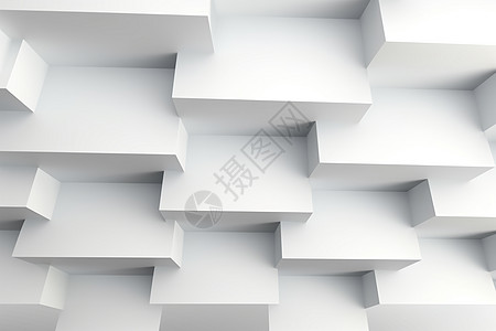 白色几何体抽象背景图片