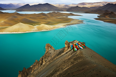 西藏高原岛屿的户外场景图片