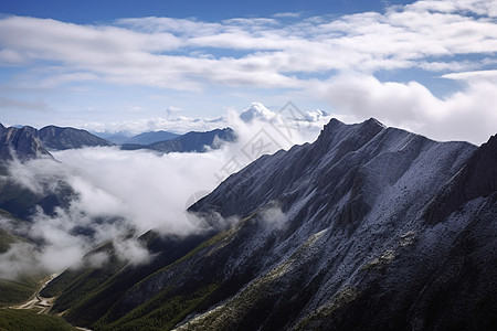 夹金山阿坝雪山的美丽景色背景