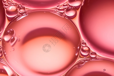 光滑玫瑰油滴液体背景图片