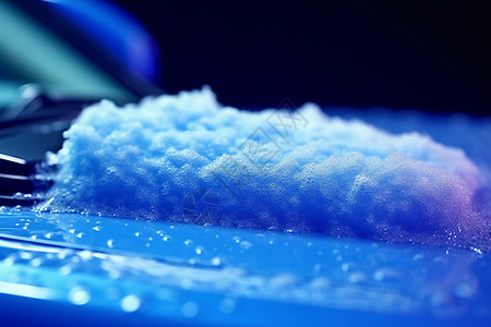 汽车海绵汽车上的泡沫特写镜头设计图片