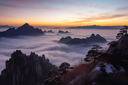 日出云海的自然景观图片