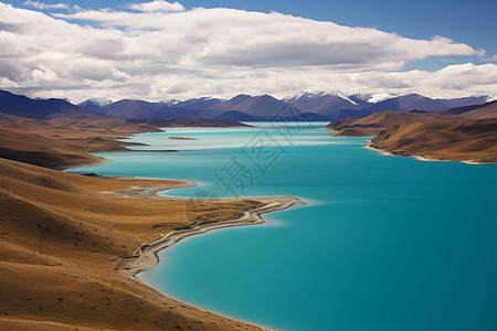 唯美的蓝色湖泊图片
