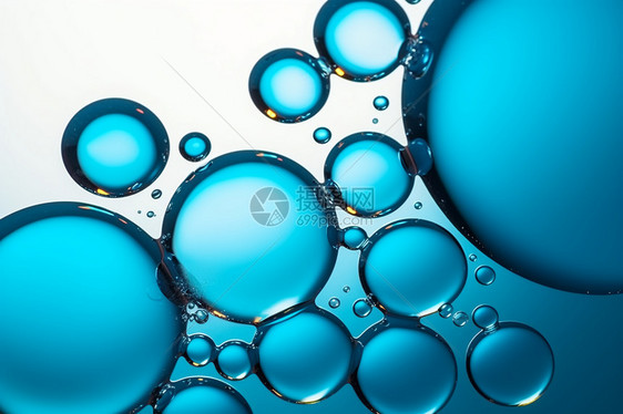 宏观化妆品产品液体泡背景图片