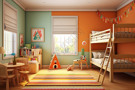 色彩丰富的儿童房图片