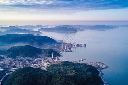 岛屿山脉的风景图片