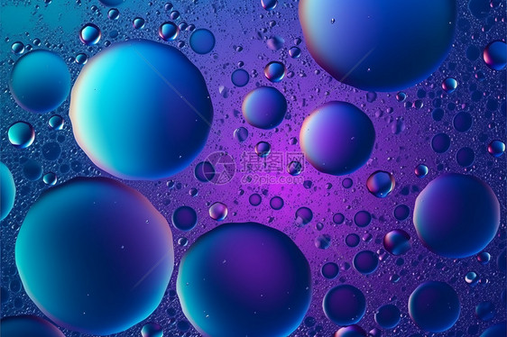 气泡的蓝紫色背景图片