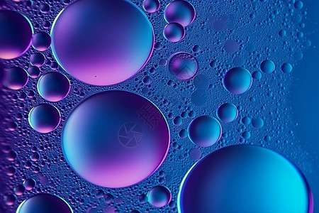 蓝紫色气泡背景图片