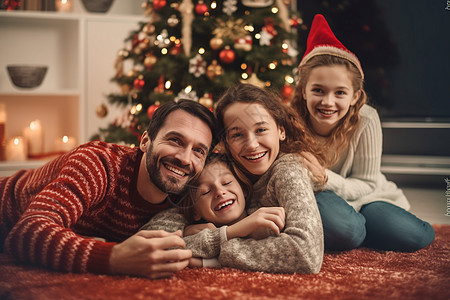一家人庆祝圣诞节图片