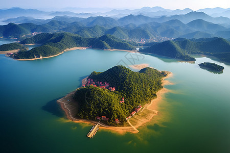 湖泊与岛屿图片