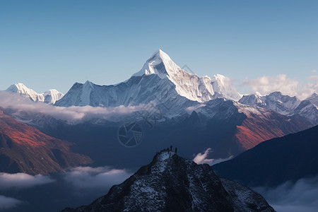 喜马拉雅山顶图片