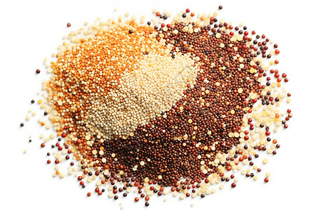 分离的混合生藜麦内含物背景图片