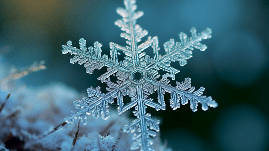 洁白如玉的雪花背景图片