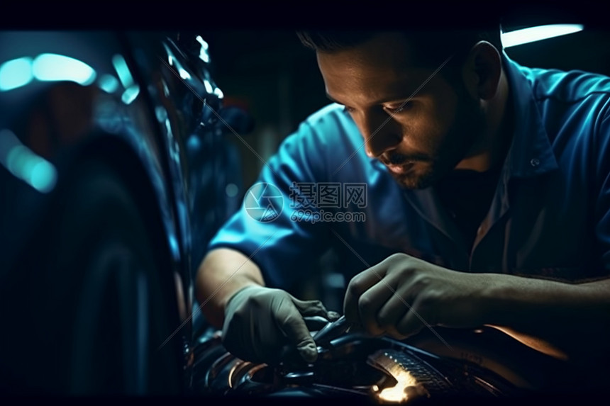 男性汽车修理工图片