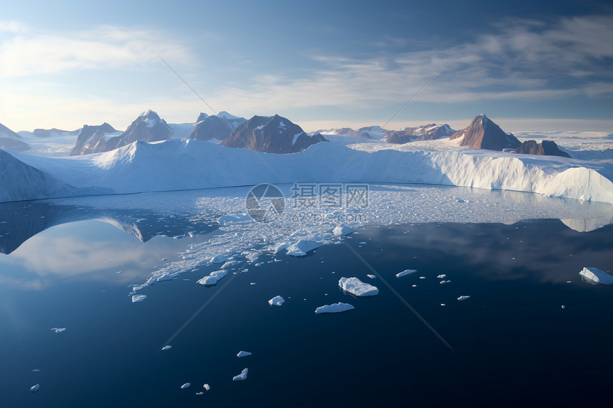 格陵兰的雪峰图片