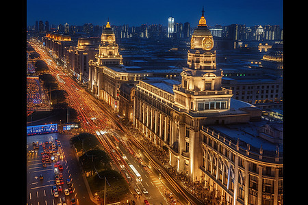 夜晚繁华城市景色图片