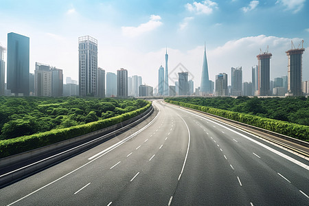 城市中的绕城高速公路背景