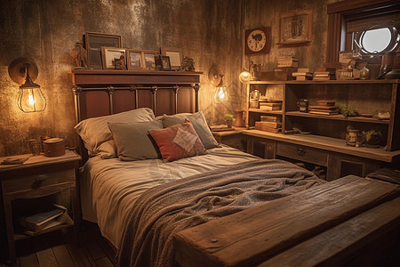 乡村风格的卧室图片