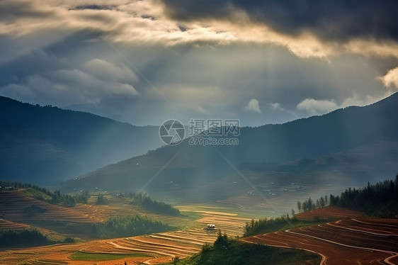 梯田自然景区图片