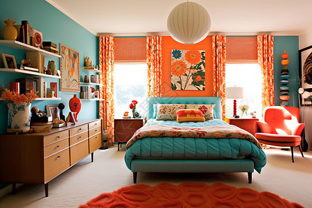 复古风格的卧室图片