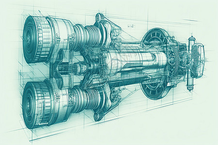 传动系统草图背景图片